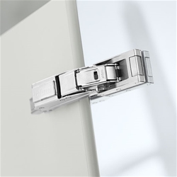Blum CLIP top BLUMOTION CRISTALLO-Scharnier 110°, für Glastüren, mit Feder, Topf: Kleben, onyxschwarz (VE:25) Nr. 71B4500C-OX