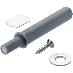 Blum TIP-ON Pin für Türen, Kurzversion, mit Magnet, inkl. Haftplatten, R7036 platingrau (VE:50) Nr. 956.1004