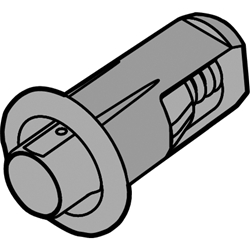 Blum-Distanzpuffer, Ø 5 mm, Blendenspalt 2.6 mm, einbohren, R7037 staubgrau (VE:100) Nr. 993.0530