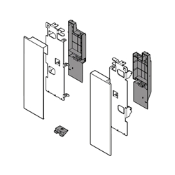 Blum LEGRABOX Fronthalter, Höhe C, für Innenauszug mit Reling, links/rechts, für LEGRABOX pure, oriongrau matt Nr. ZI7.3CS0