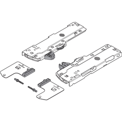 Blum Set (TIP-ON BLUMOTION Einheit + Mitnehmer + Adapter), für LEGRABOX, für MOVENTO, Typ L5, NL=450-750 mm, Gesamtgewicht des Auszugs=35-70 kg, links/rechts, schwarz Nr. T60L7570
