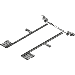 Blum LEGRABOX Seitenstabilisierung, NL=400 mm, KB=1400 mm, Vollauszug, zum Ablängen, R7037 staubgrau Nr. ZS7M400LU