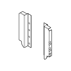 Blum TANDEMBOX Holzrückwandhalter, Höhe C (192 mm), links/rechts, R9006 weissalumin. (VE:25) Nr. Z30C000S