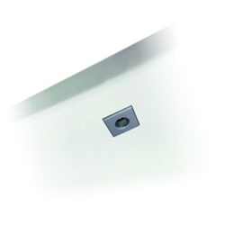 LED minispot quadratisch 12V DC/0,5W, Einbaustrahler silber, 2m Leitung, neutralweiß, 18 x 18 mm, mit Abdeckung Nr. 31.321.006nw