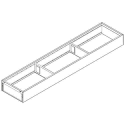Blum AMBIA-LINE Rahmen, für LEGRABOX/MERIVOBOX Schubkasten, Stahl, NL=650 mm, Breite=100 mm, oriongrau matt Nr. ZC7S650RS1