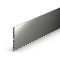 Rehau Raubase Sockelblende magic, 150 mm Edelstahloptik gebürstet, 150x4000 mm Nr. 13471641021