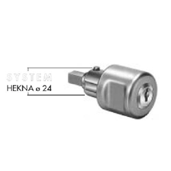 Hekna Mini Drehknopf System 24, für 3060, 430.102 V 9, rechts, ohne Schließkern