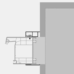 Anschlußprofil 1640, foliert, 40mm, mit Nase, klipsbar (a 6 Meter) 71 5505-167 silbergrau Nr. 1640 K 5505