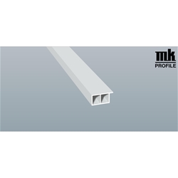 Kammerprofil 272 K 456 5057 30x15mm (a 6,00 Meter) foliert, mit Nase, 456 5057 Brillantweiß [132]