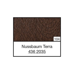 Trapez-Sprosse 078655 K 436 2035 38mm SK (a 6,00 Meter) foliert, mit zwei schwarzen Weichlippen, 436 2035 Nussbaum Terra [104]