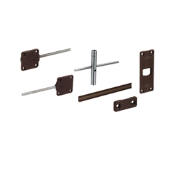 Hettich Ausrichtbeschlag, TS 16, TH max. 2600mm 45198, Kunststoff braun Bohr Ø 35mm