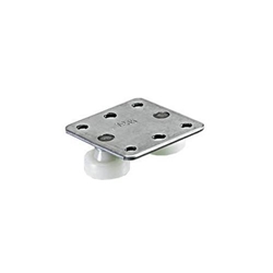 Hettich Kulissenauszug-Rollenhalter, für obere Führungsschiene Quadro Big Duplex 47511, Stahl verzinkt, weiß