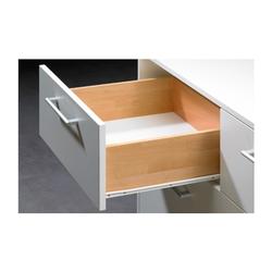 Hettich Rollschubführung, FR 402, 1058345, 350mm selbständiges Schließen (Stop Control), Stahl, weiß Teilauszug, Mindestkorpustiefe 353mm