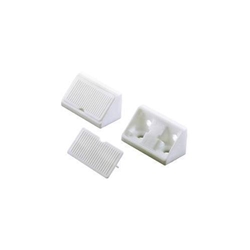 Hettich Universal-Eckverbinder, mit Abdeckkappe 44743, zum Anschrauben, Kunststoff schwarz L43mm, B20,5mm