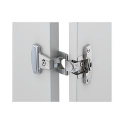 Hettich Grundscharnier Selekta Pro 2000, 270 °, Auflage 15mm, mit Spreizmuffen, vernickelt 45044