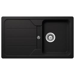 TEKA Simpla 45 B-TG 1B 1D 3½ Zoll W/OVF carbon, Tegranite + Einbauspüle, 86cm, 45cm Unterschrank, 1 Spülbecken, 1 Restebecken und Abtropffläche, reversibel, Excenter Nr. 40144512