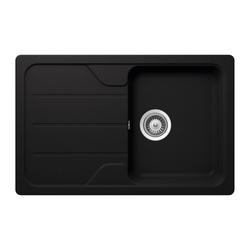 TEKA Simpla 45 S-TG 1B 1D 3½ Zoll W/OVF carbon, Tegranite + Einbauspüle, 78cm, 45cm Unterschrank, 1 Spülbecken und Abtropffläche, reversibel, Excenter Nr. 40144523