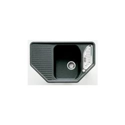 TEKA Texina 45 E-TG 1 1/2B 1D AUTO WST WO/SP carbon CL, Tegranite + Eckspüle, 80cm, 45cm Unterschrank, 1 Spülbecken, 1 Restebecken und Abtropffläche links, Excenter Nr. 40143454