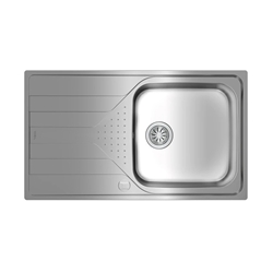 TEKA Universe 50 T-XP 1B 1D PLUS AUTO, Edelstahlspüle, 86cm, 50cm Unterschrank, 1 Spülbecken und Abtropffläche, reversibel, Excenter Nr. 115110027