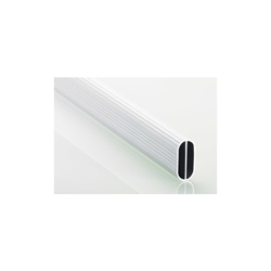 Hettich Schrank-Rohr, oval, 30x15x3000x1,2mm 9079590, Aluminium silber eloxiert