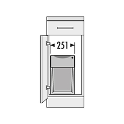 Wesco Profiline Double-Master 40 DT 345S/400, 2 x 16 Liter, anthrazit, H/T/B 345x490x340 Nr. 8012086