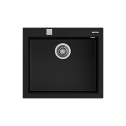 TEKA ForSquare 50.40 TG AUTO WST black, Tegranite + Einbauspüle, 57cm, 60cm Unterschrank, 1 Spülbecken, Excenter Nr. 115230005