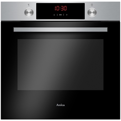 Amica Einbaubackofen EBX 944 620 E, Edelstahl 77 Liter Volumen, versenkbare Knebel 11 Backofenfunktionen, Heißluft Nischenmaß HxBxT 600x560x560mm Nr. EBX 944 620 E