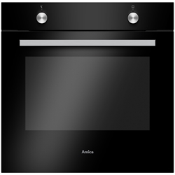 Amica Einbaubackofen EBX 947 600 SM, matt schwarz 77 Liter Volumen, Knebelsteuerung 6 Backofenfunktionen, Umluft Nischenmaß HxBxT 600x560x560mm Nr. EBX 947 600 SM