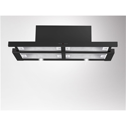 Amica Flachschirmhaube, Teleskophaube, 90cm, Schwarz, max. Gebläseleistung 645 m³h, Energieeffizienzklasse A, LCD Display FH 694 620 S