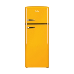 Amica Kühl-/Gefrierkombination im Retro Design, 144cm Höhe, honey yellow, Energieeffizienzklasse E Nr. KGC 15633 Y