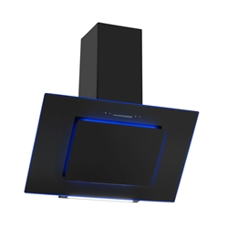 Amica Kaminhaube, 80cm Illum, schwarzer Glasschirm, Farbe Kaminschacht: schwarz, TouchSlider, Vielfarbspektrum durch RGB-Light (14W), Abluft-/Umluftbetrieb, Energieeffizienzklasse: A+ Nr. KHF 685 650 S