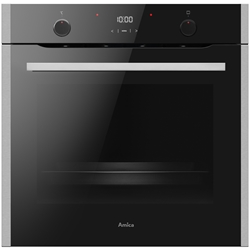 Amica Einbaubackofen, Stripe Design, Schwarz-Glas, SensorControl Timer weiß, XXL, 11 Funktionen, Heißluft mit Ringheizkörper, CoolDoor3, 77 Liter, Energieeffizienzklasse A, 600x560x560mm Nr. EBX 944 710 E