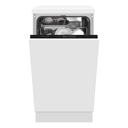 Amica Einbau-Geschirrspüler, vollintegriert, 45cm, schwarz, 10 Maßgedecke, 6 Spülprogramme, 5 Temperaturen, Energieeffizienzklasse D, 10 Maßgedecke, 6 Programme, mit Automatikprogramm, Wasserverbrauch pro Spülgang: 8,5 Liter, BlueDot Spot auf dem Boden, OpenDry Türöffnung nach Programmende, Aqua Spray = 3 Sprüharme für größte Sauberkeit auf allen Ebenen, Startzeitvorwahl, Zonenspülen, Aquastopp, K