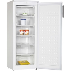 Amica Gefrierschrank, 143cm Höhe, weiß, Energieeffizienzklasse E, Nutzinhalt total: 177 Liter, Gefrieren: 177 Liter, Gefrieren: Abtauung manuell, 4 Stück Gefrierschubladen, 2 Stück Gefrierfächer mit Klappen, Gefrierleistung: 8,0 kg/24h, Temperaturanstiegszeit: 9, 4-Sterne-Fach, HxBxT 1430x542x597mm Nr. GS 15470 W