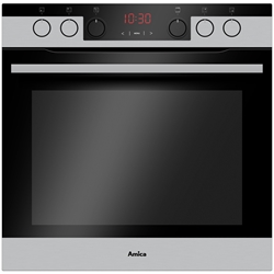 Amica Herd-Set, Glaskeramik-Kochfeld/Edelstahlrahmen, X-type, Edelstahl, 77l XXL, Window-Timer, MF9, 1fach-Auszug, Energieeffizienzklasse A, Backofenfunktionen, versenkbare Knebel, 1fach Teleskopauszüge 1 x 75 %, CoolDoor3 (Leichtreinigungstür) Halogenbeleuchtung, Glaskeramik-Kochfeld, 4 TopSpeed Kochzonen, mit Zweikreis-Zone, Bräter-Zone, Zubehör: 1 Backblech, 1 Grillrost Nr. EHCX 933 600 E