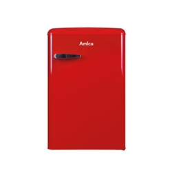 Amica Vollraum-Amica Kühlschrank im Retro Design, 88 cm Höhe, chili red, Energieeffizienzklasse E, Energieverbrauch: pro Jahr 89 kWh Nutzinhalt total: 120, Kühlen: 120 Kühlen: Abtauung automatisch, 2x Glasablagen, 1x Gemüseschublade, 3x Türablagen, LED-Beleuchtung im Kühlbereich Nr. VKS 15620-1 R
