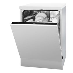 Amica Einbau-Geschirrspüler, vollintegriert, 60 cm, schwarz, 12 Maßgedecke, 5 Spülprogramme, 12 Maßgedecke, Halbbeladung, Klarspülanzeige, Salzanzeige, Bedienung über Buttom Innenbehälter: Edelstahl Nr. EGSP 597 201