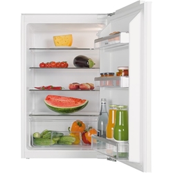 Amica Vollraum-Kühlschrank, 880 mm Nische, Festtür-Technik, Inverter, Energieeffizienzklasse E, Nutzinhalt total: 135 l, Kühlen: 135 l, Inverter Kompressor, Tür-Offen-Alarm, Kühlen: Abtauung, Glasablage, 1 Stück Gemüseschublade, LED-Beleuchtung, seitlich, Luftschallemission: 35 dB(A)re1pW, Klasse: B, HxBxT 871 x 540 x 540 mm Nr. EVKS 16182/1