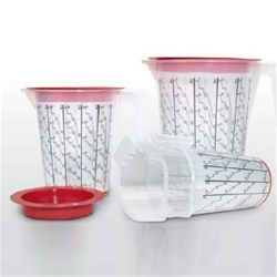 HSM Mischbecher-System Maxi 6000 ml, 25 Einlagen + 1 Aussenbehälter + 1 Deckel Nr. 80600