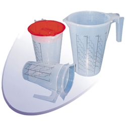 HSM Mischbecher-Einsatz, Mischvolumen ca. 500ml, Gesamtvolumen ca. 660ml, 1 Karton = 100 Einlagen + 1 Außenbehälter Nr. 82070