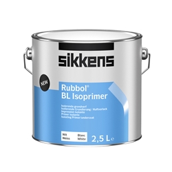 Rubbol BL Isoprimer weiß, a 2,5 Liter, wasserverdünnbare und isolierende Grund- und Zwischebeschichtung (GG: 15 GU/60°) für innen u. außen Nr. 1116810000