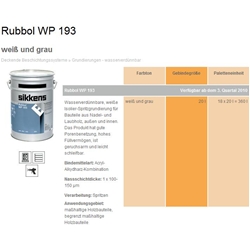 Rubbol WP 193 a 20 Liter Isoliergrundierung weiß, für innen & außen Nr. 5278-700001-200
