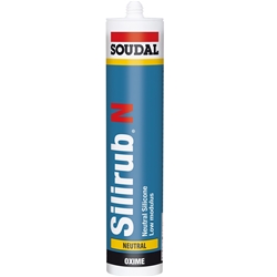Soudal Silikon Silirub N, Kartusche a 300ml, transparent Nr. 120718 (Palette a 1500 Stk.)