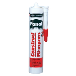 Ponal PUR-Express PNC6G Perlweiß Kartusche a 440 gr. Wasserfester D4-Montagekleber nach Din 204 (Festigkeit bereits nach Fügedruck!)