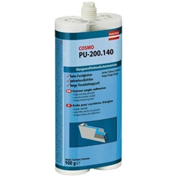 Weiss 2K-PUR-Montage Klebstoff, Tandemkartusche (ohne Statikmischer Typ W) a 900g COSMO PU-200.140 beige, lösemittelfrei (ALT: Cosmofen VKD 874) Nr. PU-200.140.KTU749
