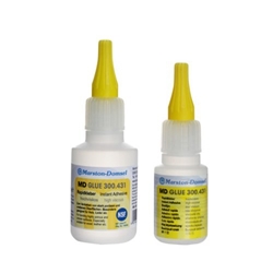 Glue Rapidkleber 300.431, mit Nadelflasche, Flasche a 20g, hochviskos, zum Verkleben von stark porösen & unebenen Oberflächen Nr. MGL.300.F20-L