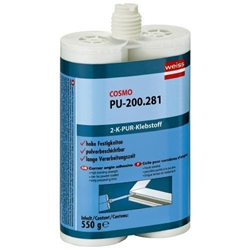 2K-PUR-Klebstoff a 550g, weiß Doppelkartusche ohne Tülle COSMO PU-200.281 (ALT: Cosmofen DUO weiß) Nr. PU-200.281.KTU969