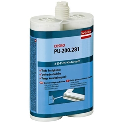 2K-PUR-Klebstoff a 900g, weiß Doppelkartusche ohne Tülle COSMO PU-200.281 (ALT: Cosmofen DUO weiß) Nr. PU-200.281.KTU962