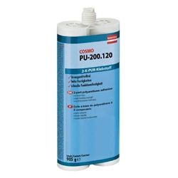 Weiss 2K-PUR-Klebstoff a 880g Doppelkartusche ohne Tülle COSMO PU-200.120 (ALT: PU-200.120.KTU625) Nr. PU-200.120.KTU437