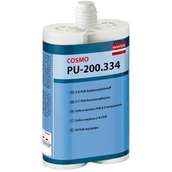 Weiss 2K-PUR-Klebstoff a 550g, graphitgrau Doppelkartusche ohne Tülle COSMO PU-200.334 Nr. PU-200.334.KTU623
